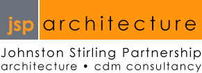 JSP Architecture logo black writing